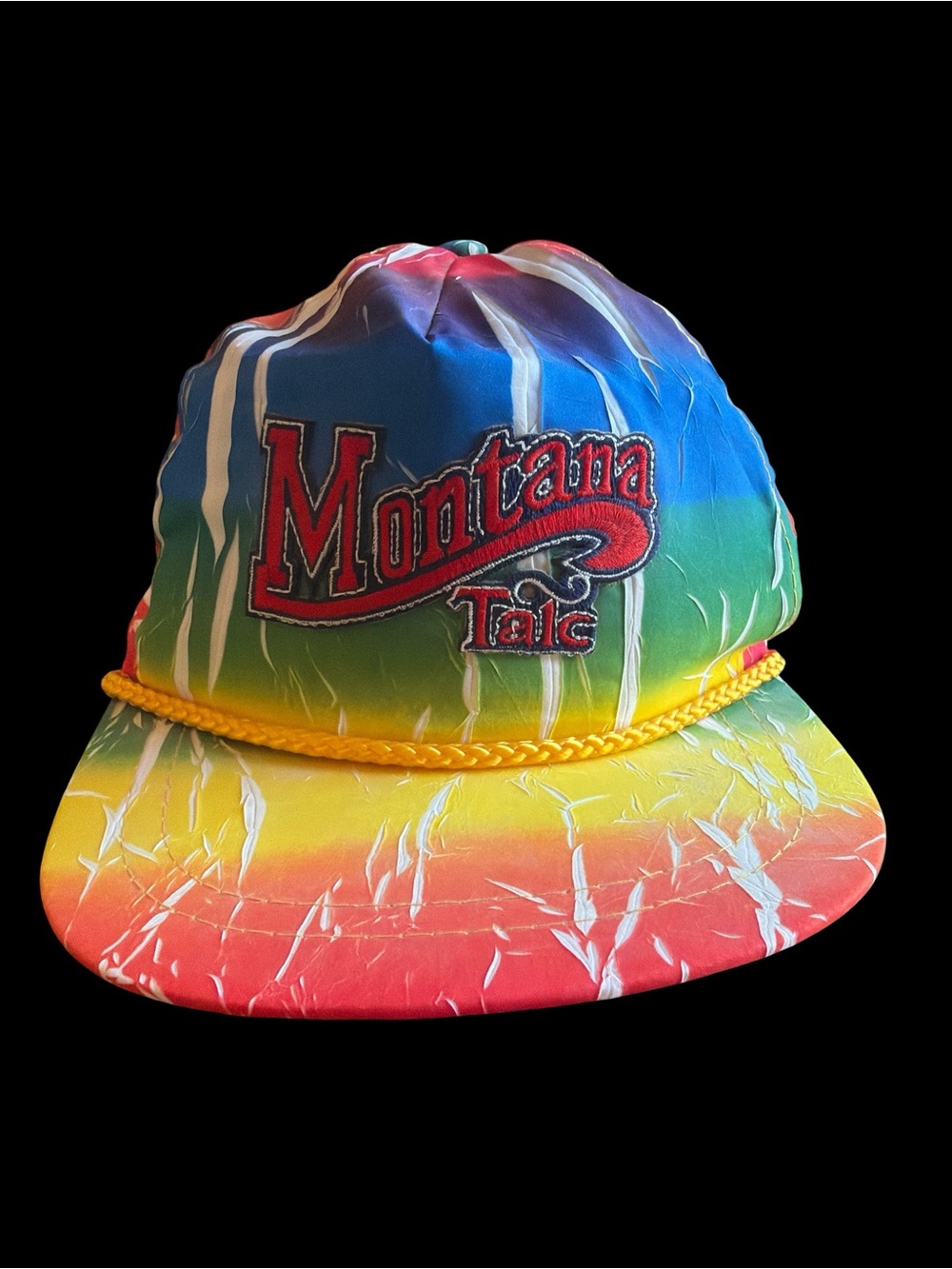 Vintage Montana Talc Co. Trucker Hat Tie Dye Acid Wash SnapBack